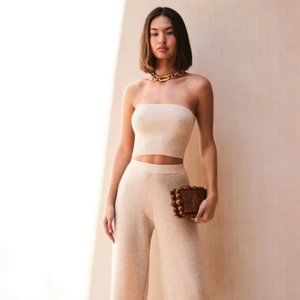 Cult Gaia Ilana Knit Top – Milk Tea